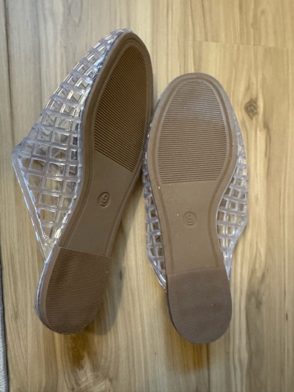 Old Navy Clear Lattice Jelly Slide Mules - new - Picture 3 of 3